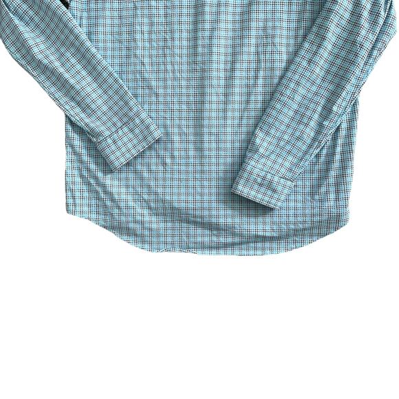 BUTTERCLOTH Icy Cotton Men's L Regular Fit Button Up Shirt Blue White Gray - Picture 6 of 12